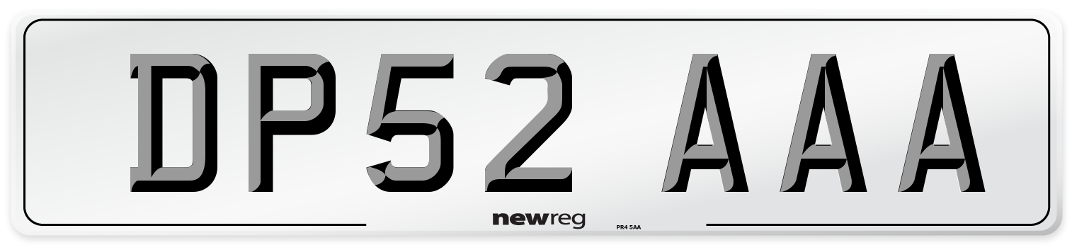 DP52 AAA Number Plate from New Reg